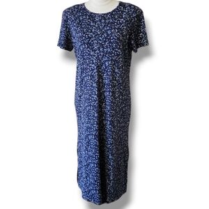 Vintage 90's Talbots Ditsy Floral Short Sleeve Maxi Dress